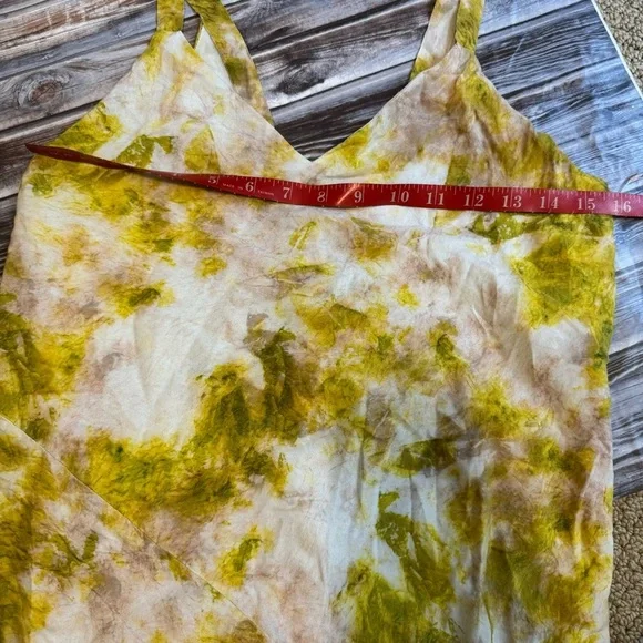 Joie Maple Tie Dye Printed Silk V-Neck Georgette Sleeveless Midi Slip Dress XS - Picture 9 of 10